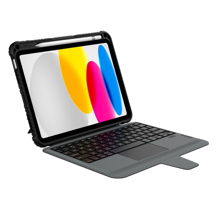 Etui Clapet Du Duxis Avec Clavier Bluetooth Pour Apple iPad 10.9 / 11 Pouces 2025