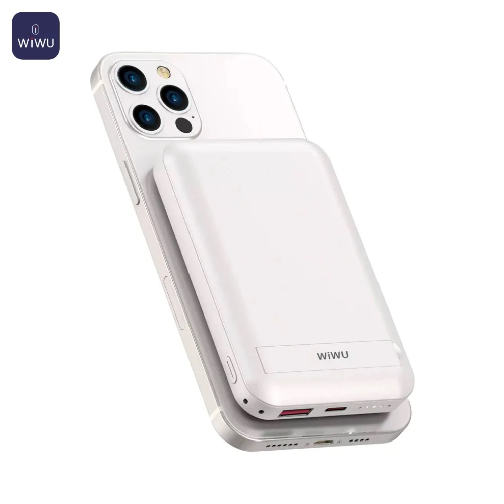 Power Bank Sans Fil Magnétique Wiwu SC1000 Snap Cube 10000mAh 22.5W (avec Câble USB vers Type-C) Blanc