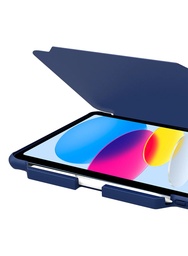 [4894465926175] Etui Folio Itskins Hybrid R Solid Bleu Marine Pour Apple iPad 10,9 Pouces